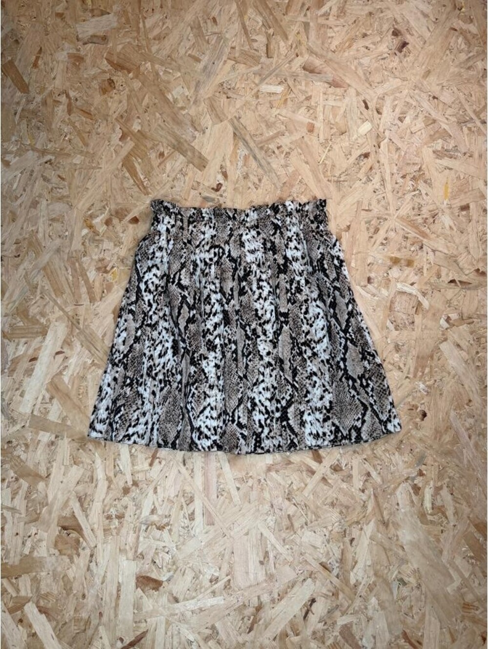 Endless Rose Pleated Snake Print Mini Skirt Womens Small Brown Animal Pattern